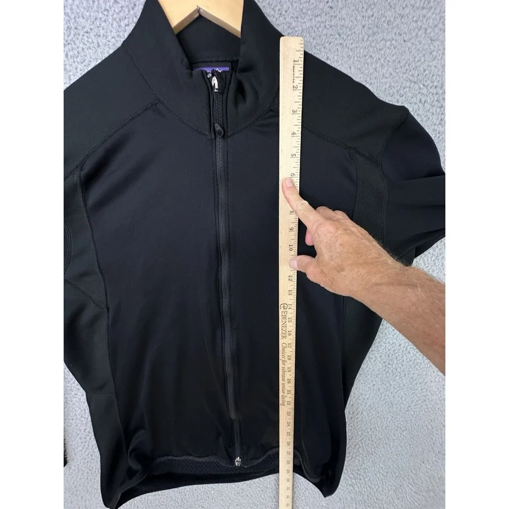 VTG Patagonia Mens XL Black Full Zip Cycling Track Jacket 24320 Made In The USA